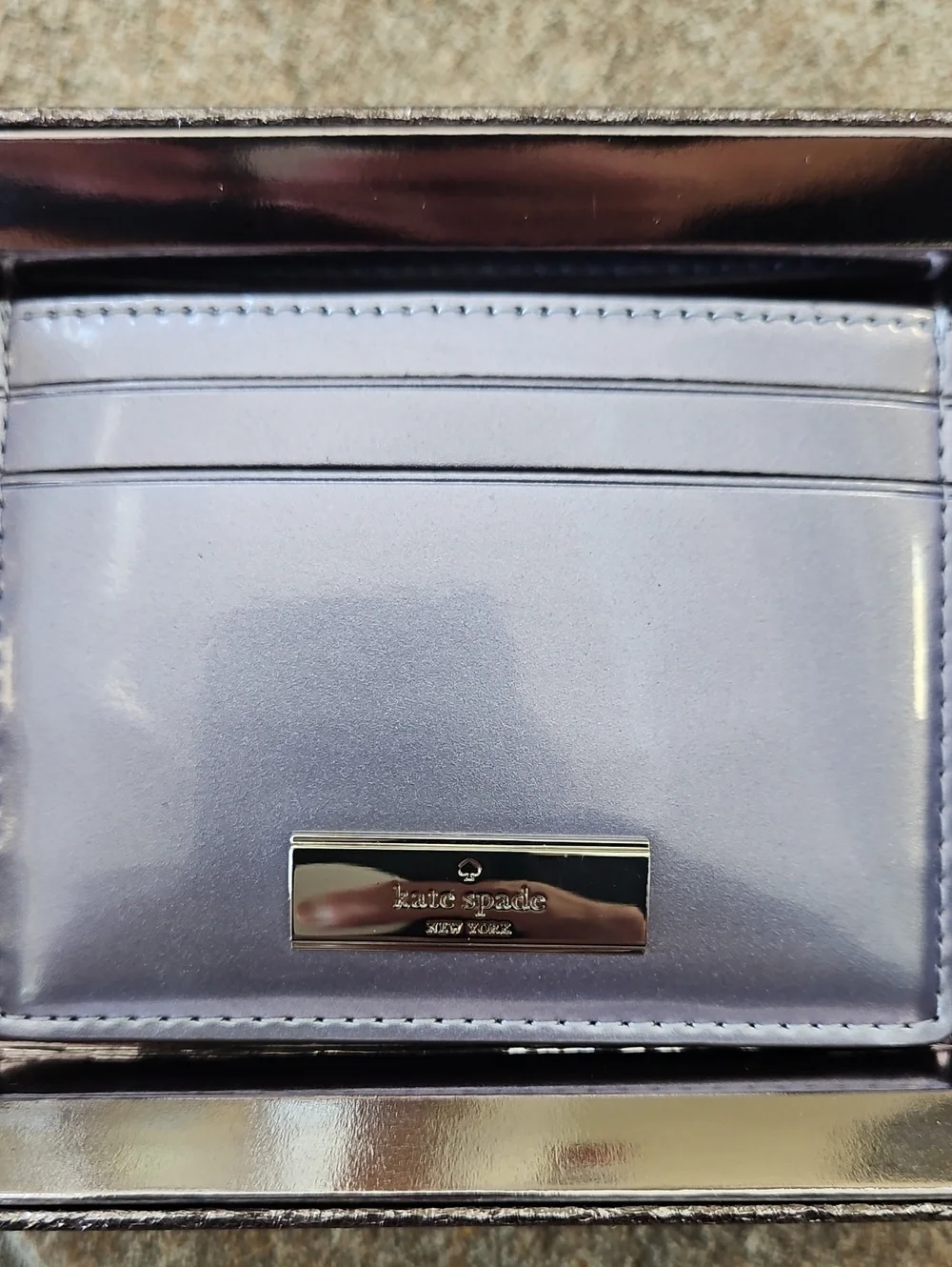 Kate Spade Metallic lilac card case